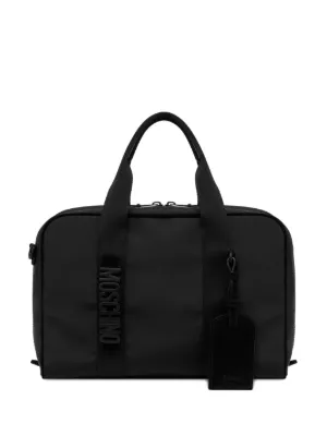 Moschino ロゴプレート ボストンバッグ | ブラック | FARFETCH JP