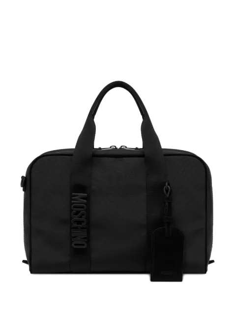 Moschino logo-plaque laptop bag