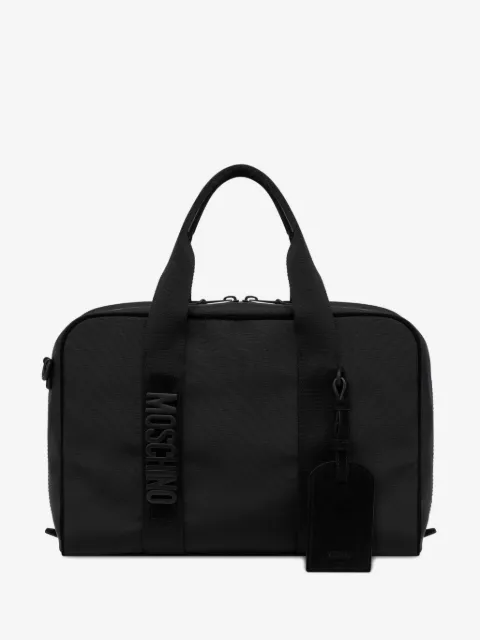 Moschino logo-plaque laptop bag