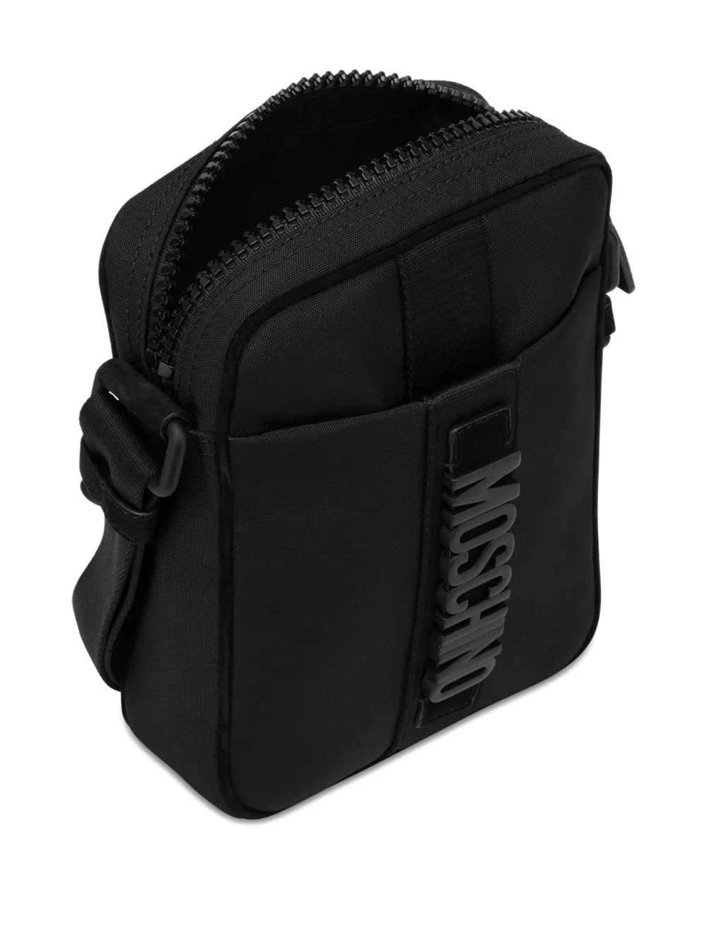 Moschino Messengertas met logo Zwart