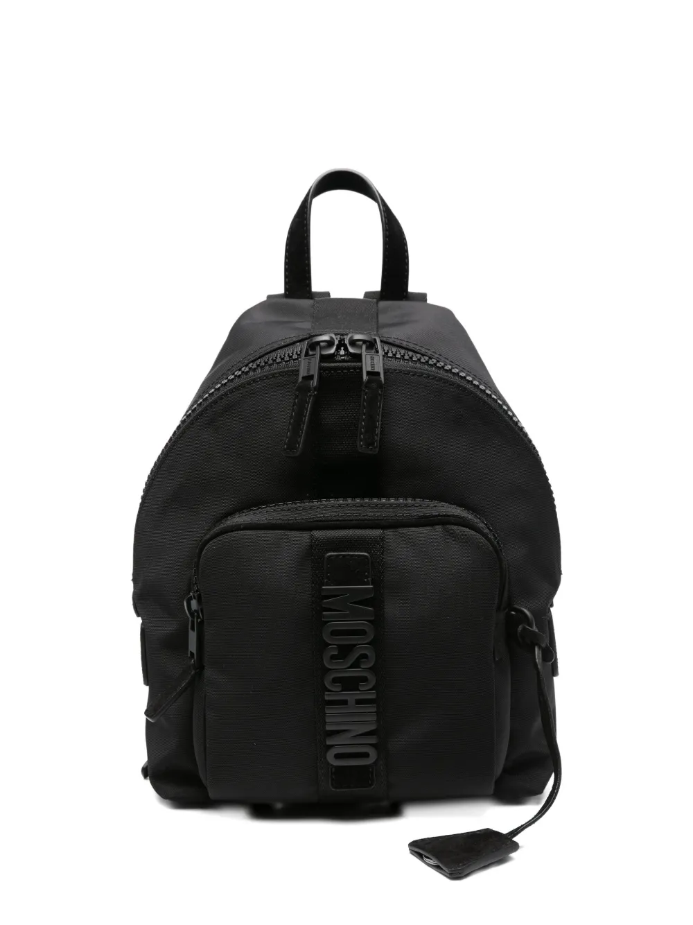 Moschino logo-plaque backpack - Nero