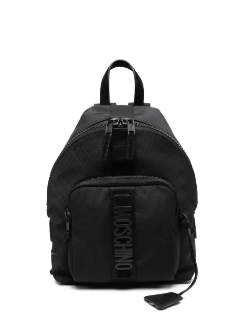 Moschino logo-plaque backpack