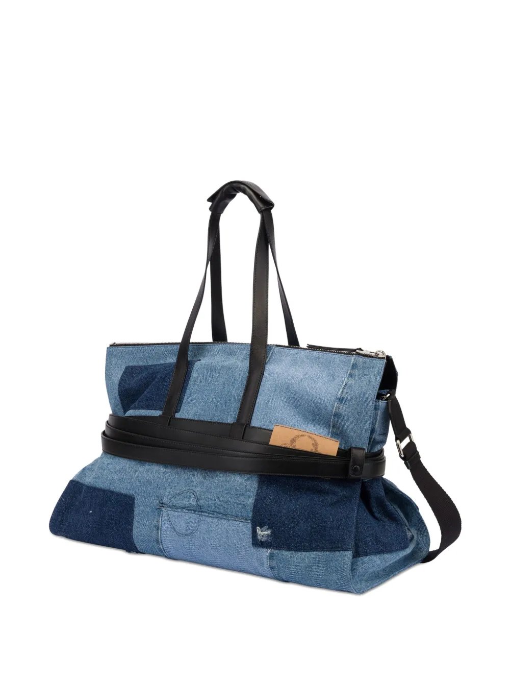 Moschino Shopper met ceintuur Blauw