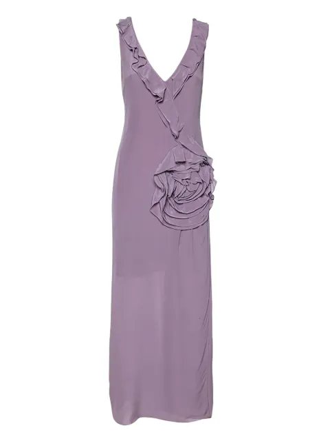 Moschino Pre-Owned floral-appliqué dress