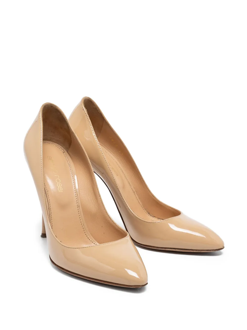 Sergio Rossi Vintage pre-owned 100mm Godiva patent stiletto pumps | Image 2