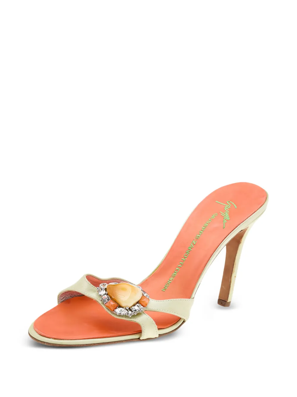 Giuseppe Zanotti Vintage 100 mm verfraaide sandalen - Geel