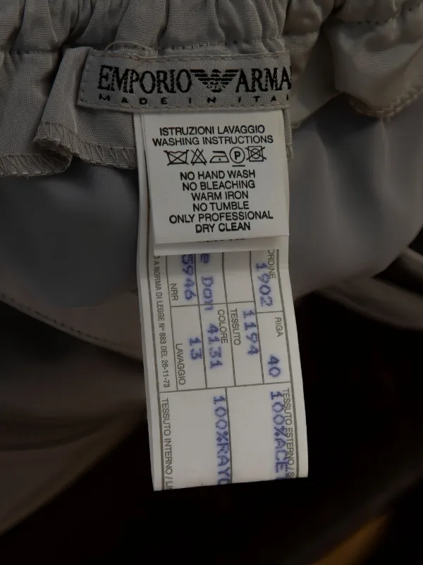 Emporio Armani Pre-Owned zip-pocket Pants | Grey | FARFETCH RO