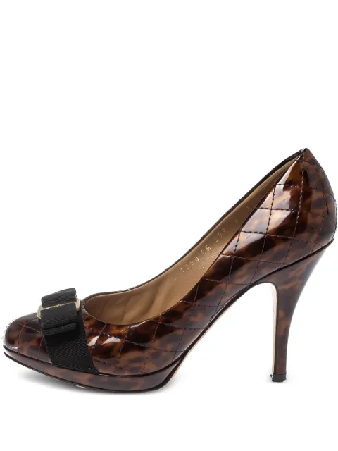 Ferragamo Pre-Owned 100mm leopard-print pumps