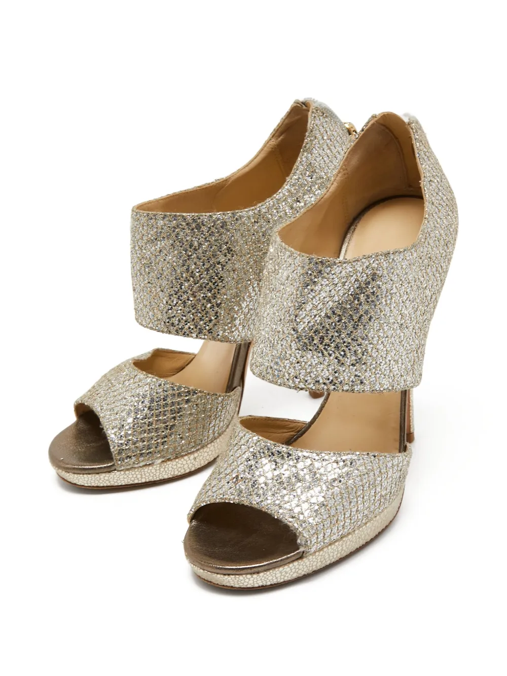 Jimmy Choo Pre-Owned Leren sandalen - Goud