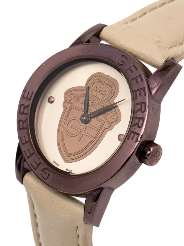 Gianfranco Ferré Pre-Owned Steel Logo Dial 30mm | Neutrals | FARFETCH