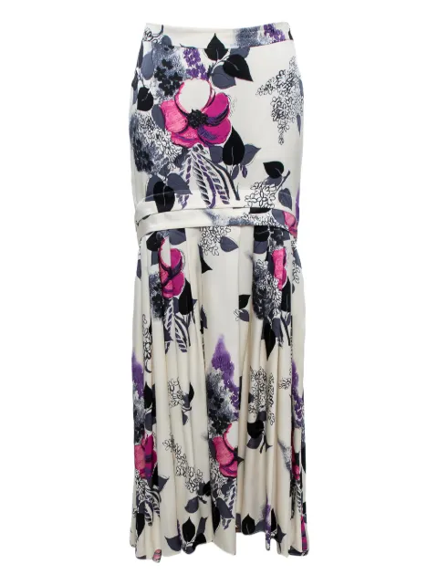 Roberto Cavalli Vintage floral-print maxi skirt
