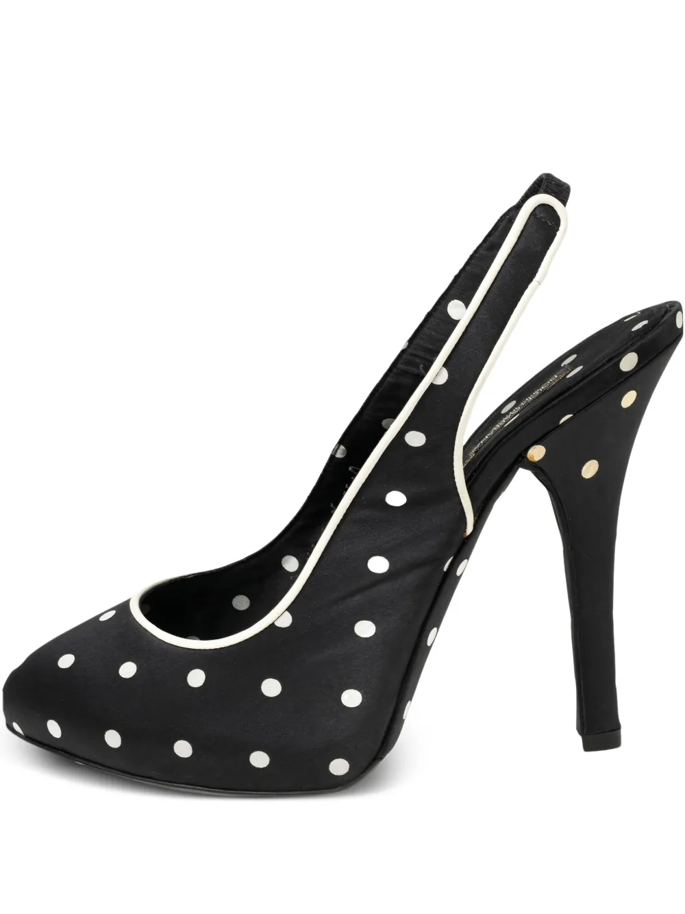 polka-dot heeled sandals