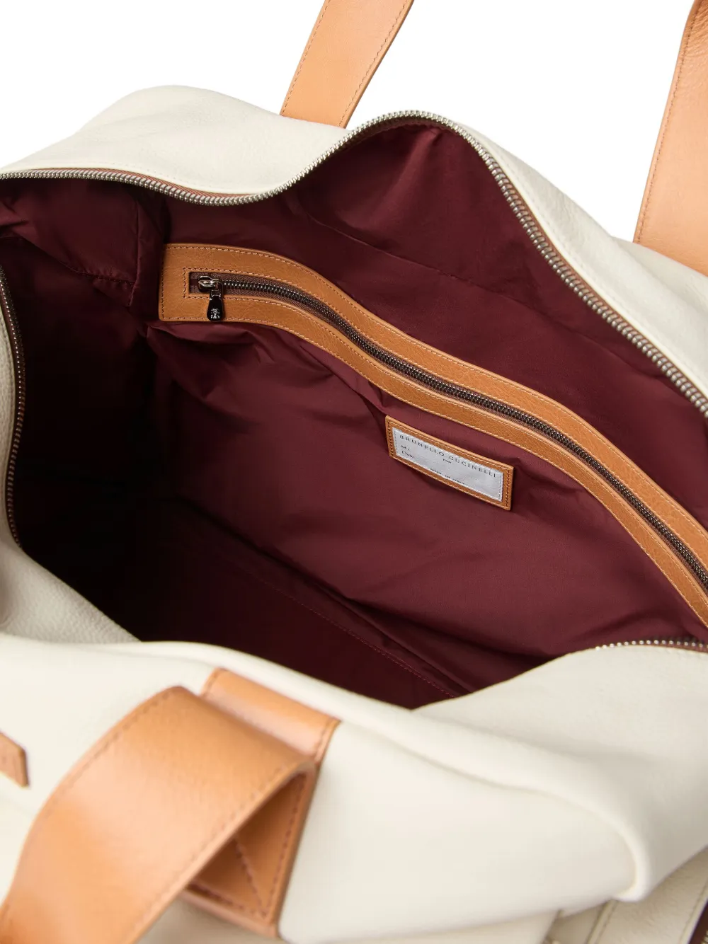 Brunello Cucinelli Duffeltas met meerdere zakken Beige