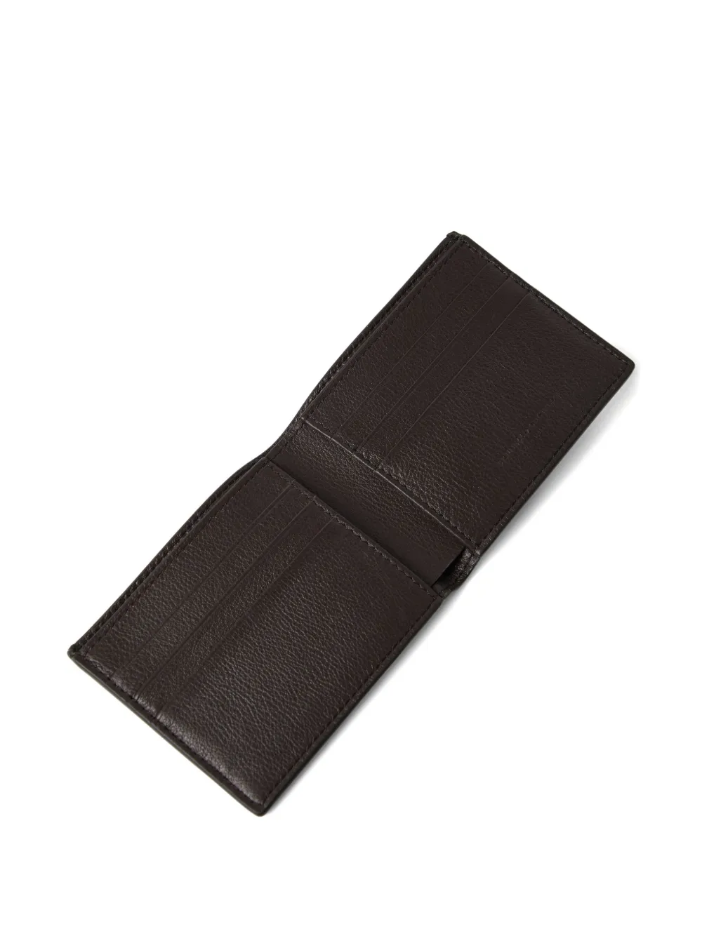 Brunello Cucinelli Leren portemonnee met logo-reliëf Bruin