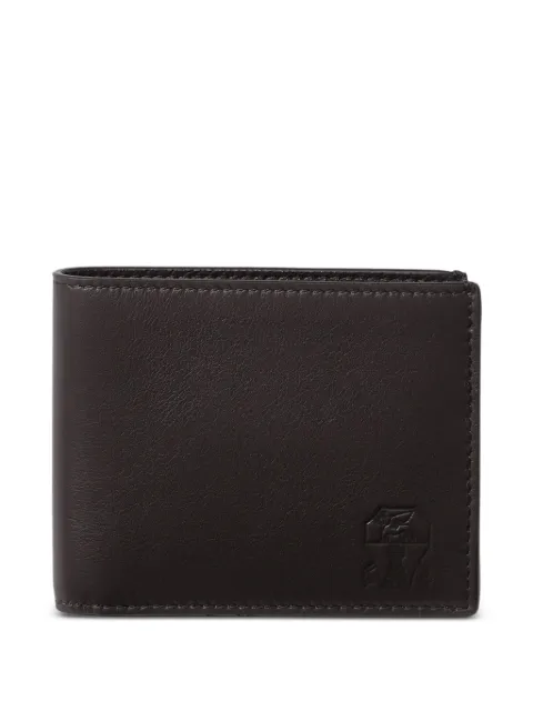 Brunello Cucinelli cartera con logo en relieve