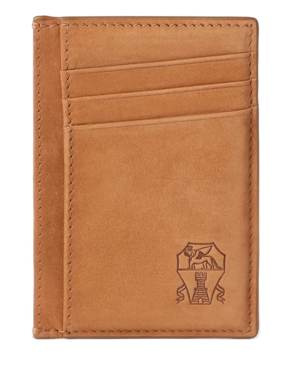Brunello Cucinelli Pasjeshouder met logo-reliëf Bruin