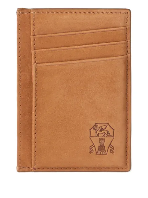Brunello Cucinelli embossed leather card holder