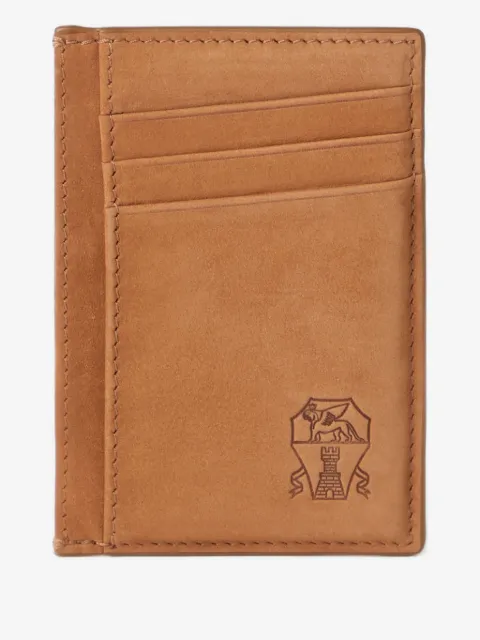 Brunello Cucinelli embossed leather card holder