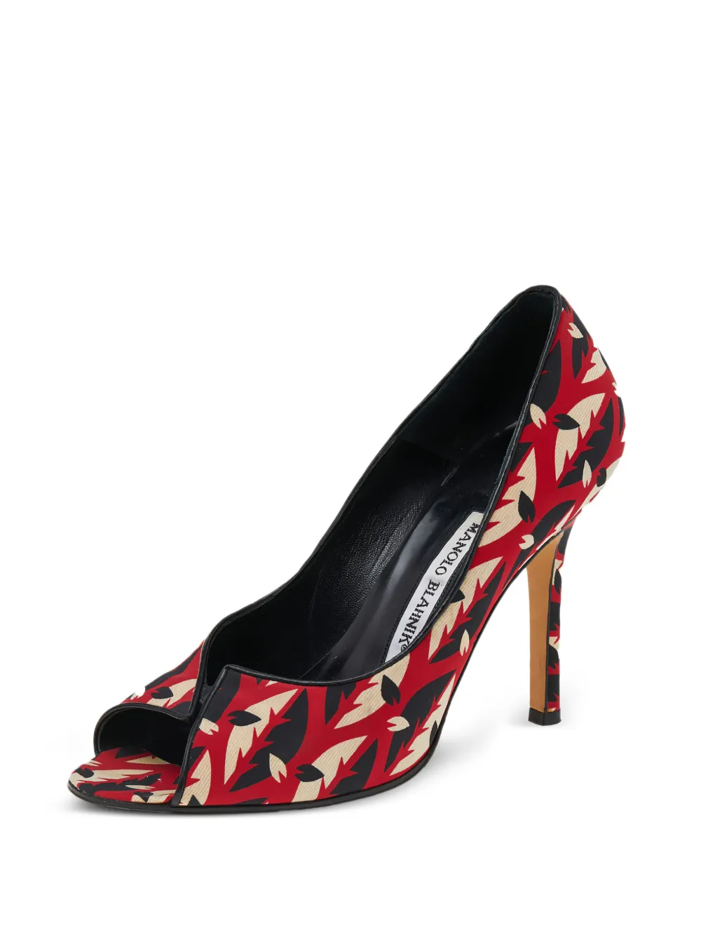Manolo Blahnik pre-owned 105mm abstract-pattern peep-toe heels | Image 2