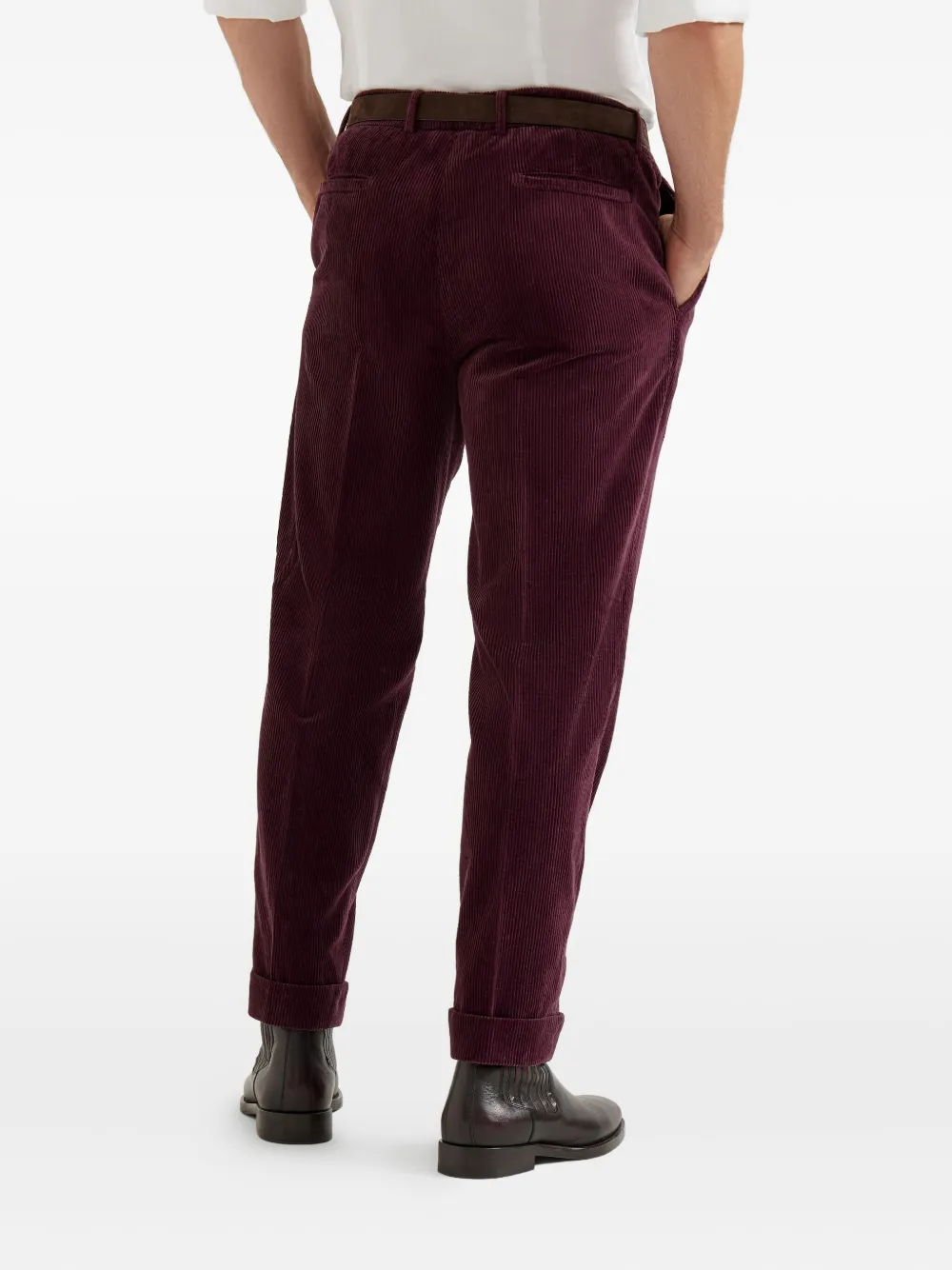 Brunello Cucinelli Ribfluwelen broek Paars