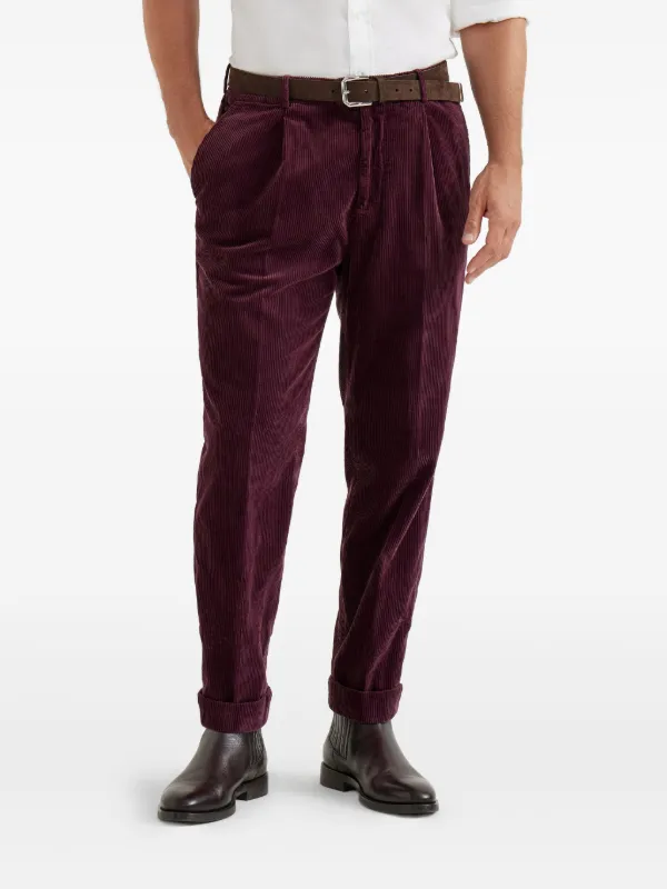ブルネロクチネリ　コーデュロイパンツ Brunello Cucinelli コーデュロイ パンツ | パープル | FARFETCH JP