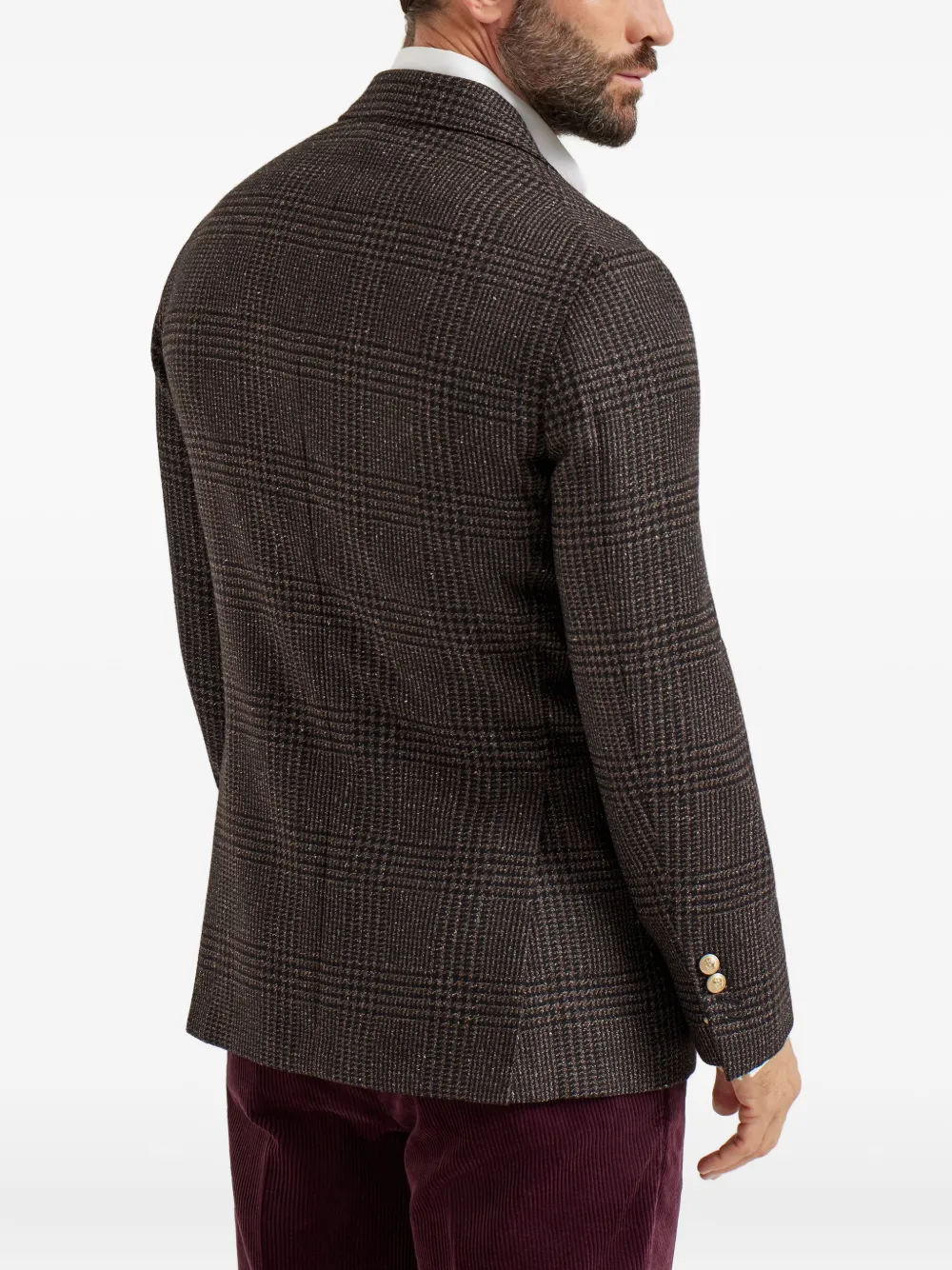 Brunello Cucinelli Blazer met dubbele rij knopen Bruin