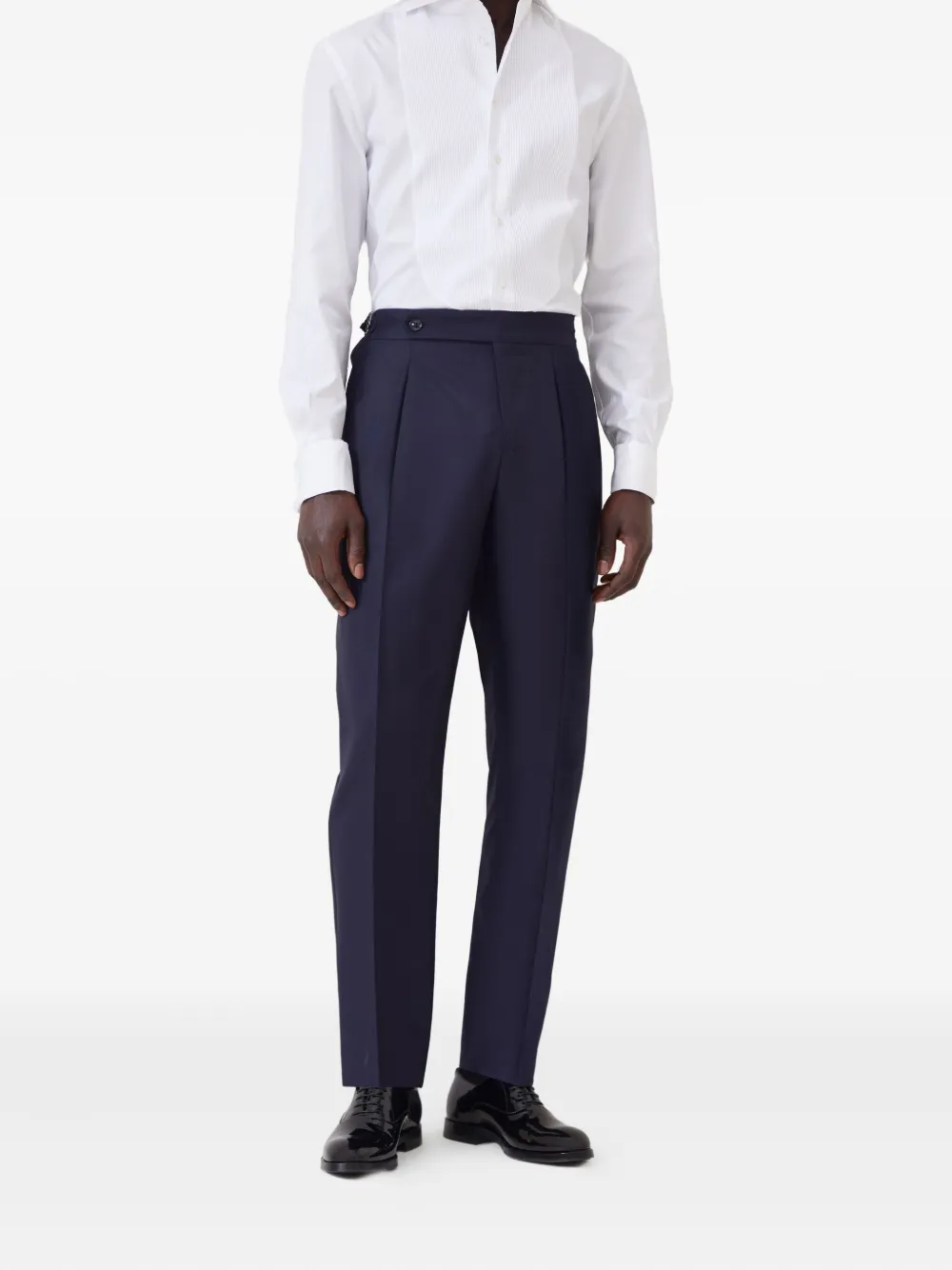 Brunello Cucinelli Pantalon met geplooid detail Blauw