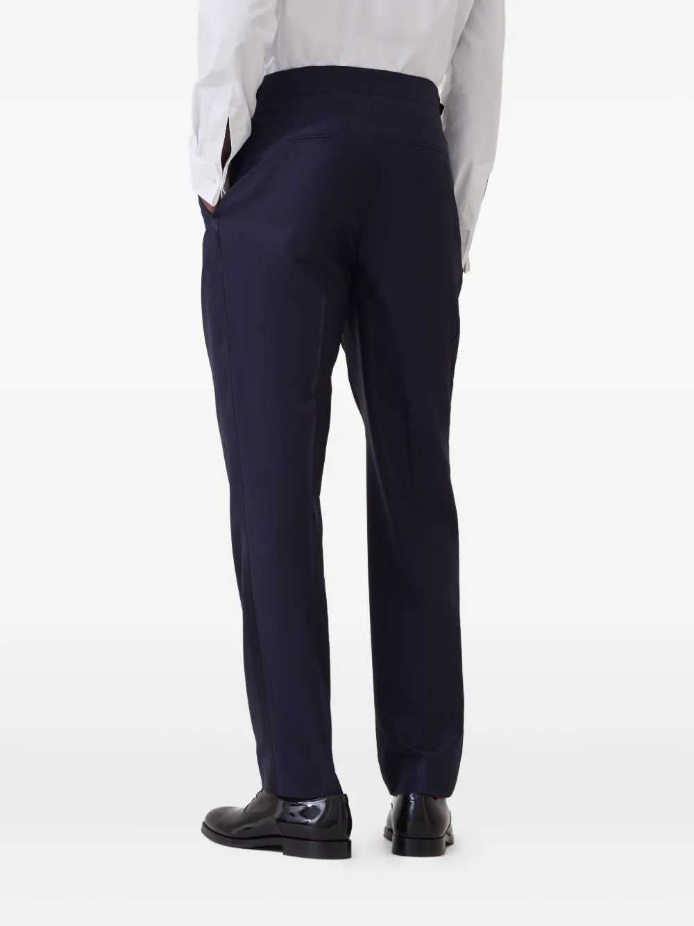 Brunello Cucinelli Pantalon met geplooid detail Blauw