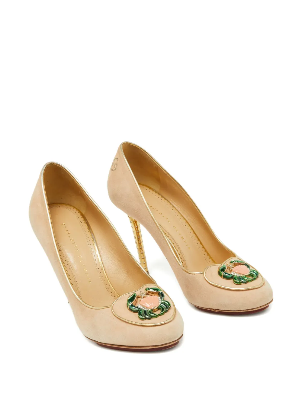 Charlotte Olympia Pre-owned 110 mm Birthday Zodiac pumps - Beige