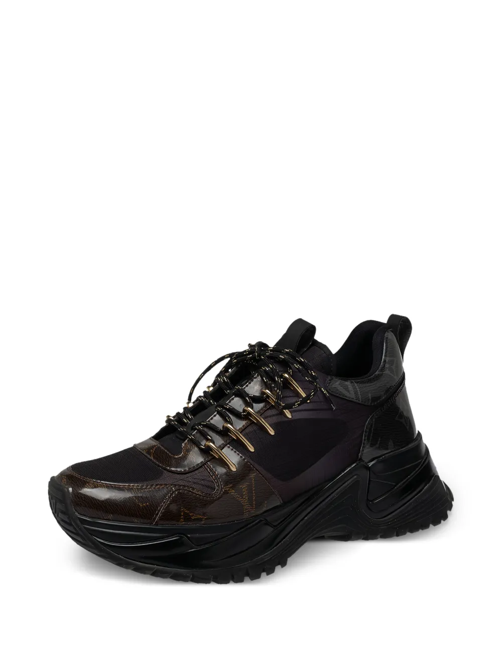 Louis Vuitton Pre-Owned Run Away Pulse sneakers verfraaid met monogram - Zwart