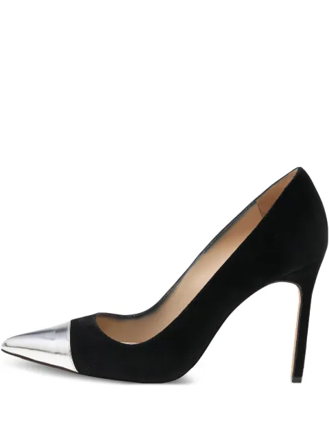 Manolo Blahnik zapatillas metalizadas con puntera en punta y tacón de 100mm