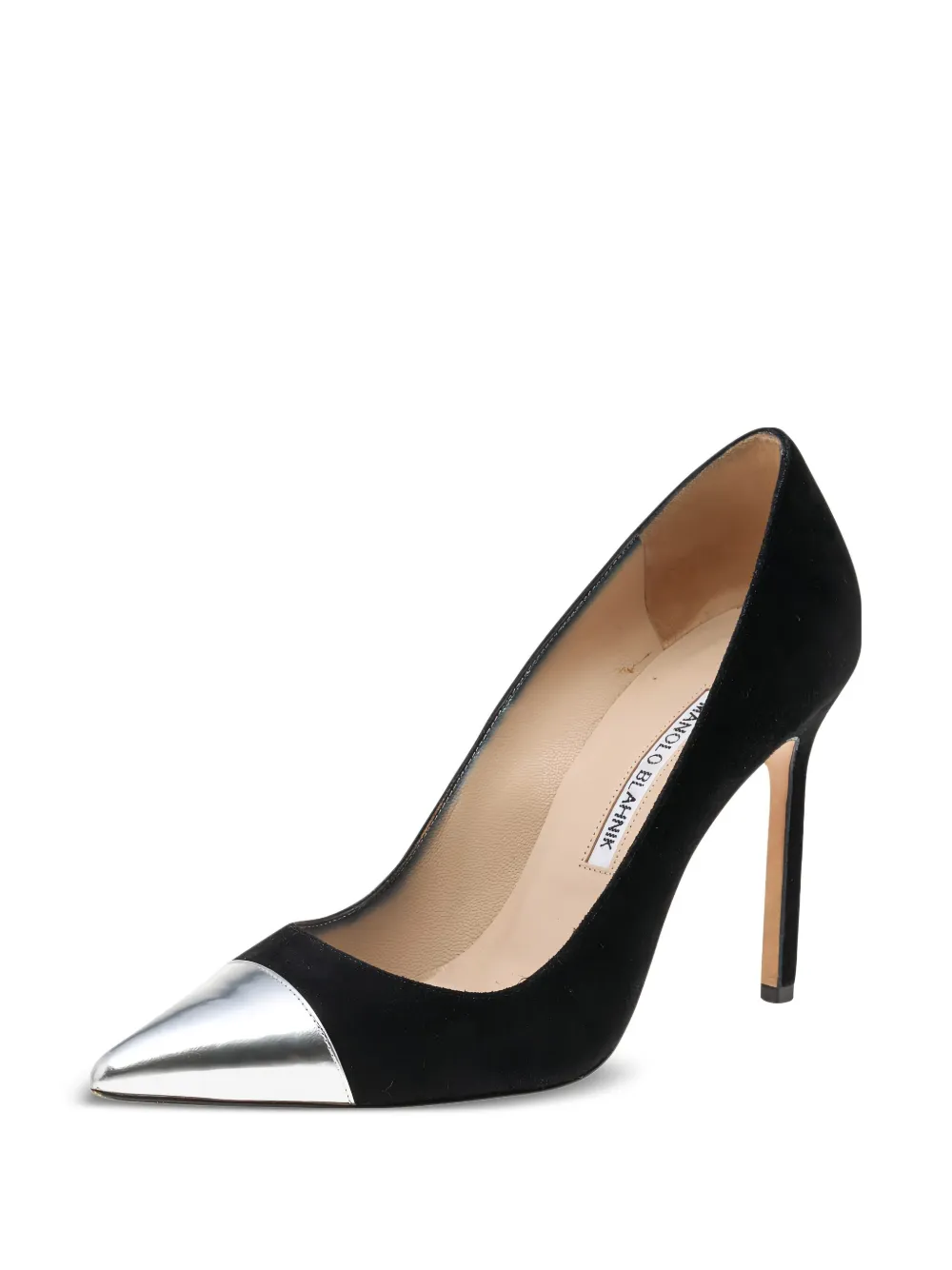Manolo Blahnik 100mm metallic pointed-toe pumps | Image 2