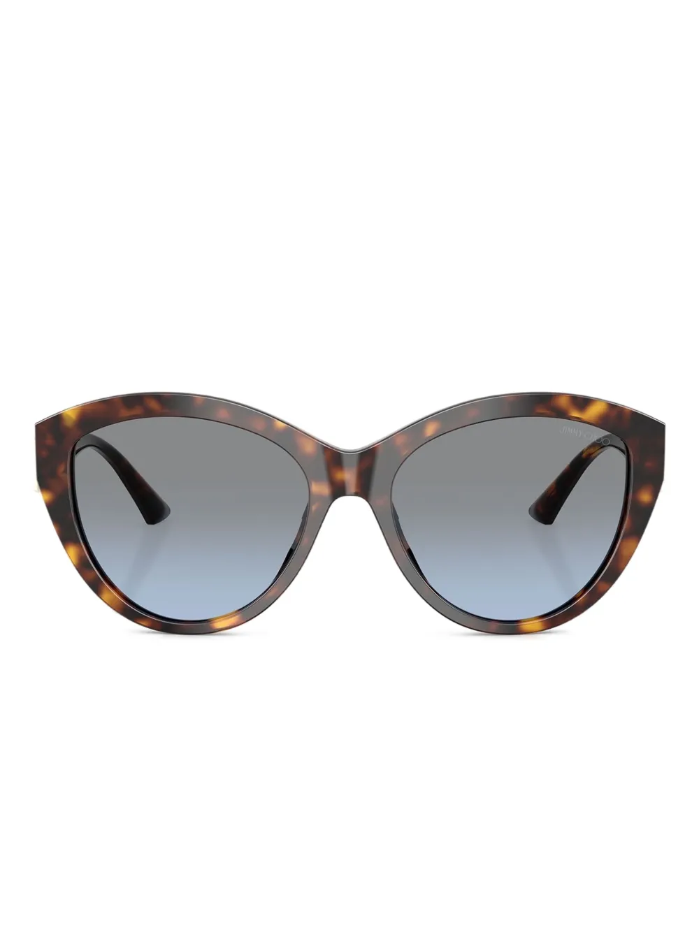 Jimmy Choo Eyewear Occhiali da sole cat-eye con effetto tartarugato - Marrone