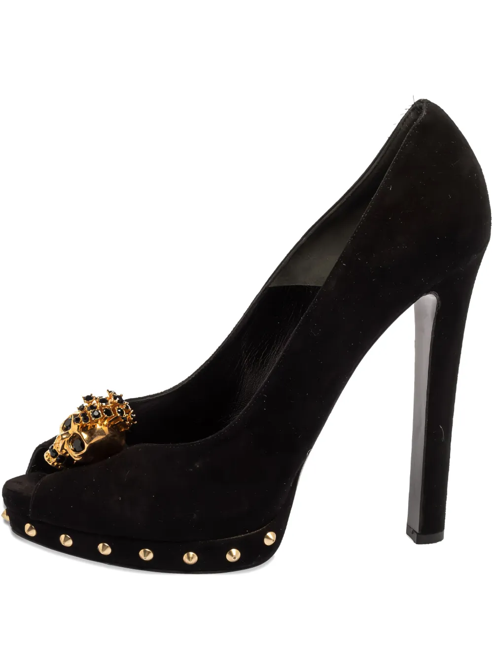 Alexander McQueen Pre-Owned 135mm skull-embellished pumps | Black | Image 1