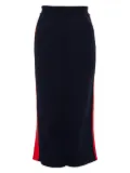 Stella McCartney Pre-Owned side-stripe pencil skirt - Blue