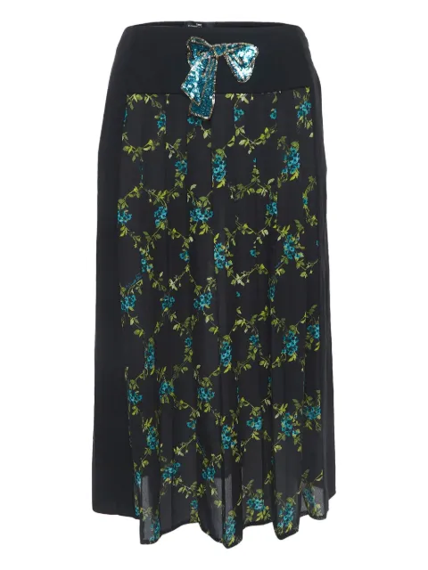 Elisabetta Franchi floral print pleated skirt
