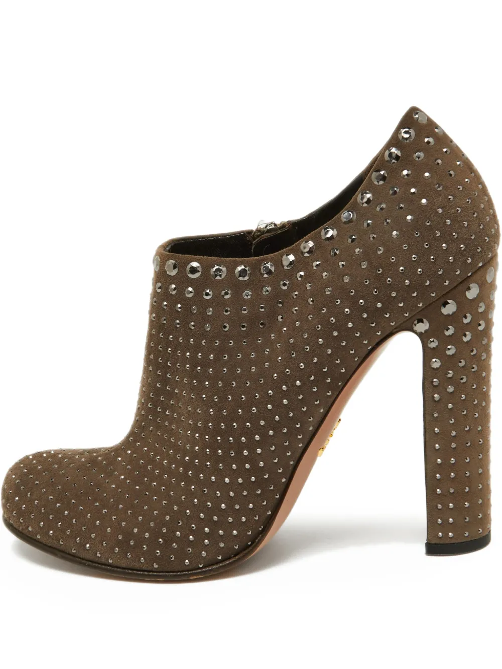 Prada Pre-Owned studded ankle boots | Brown | Image 1