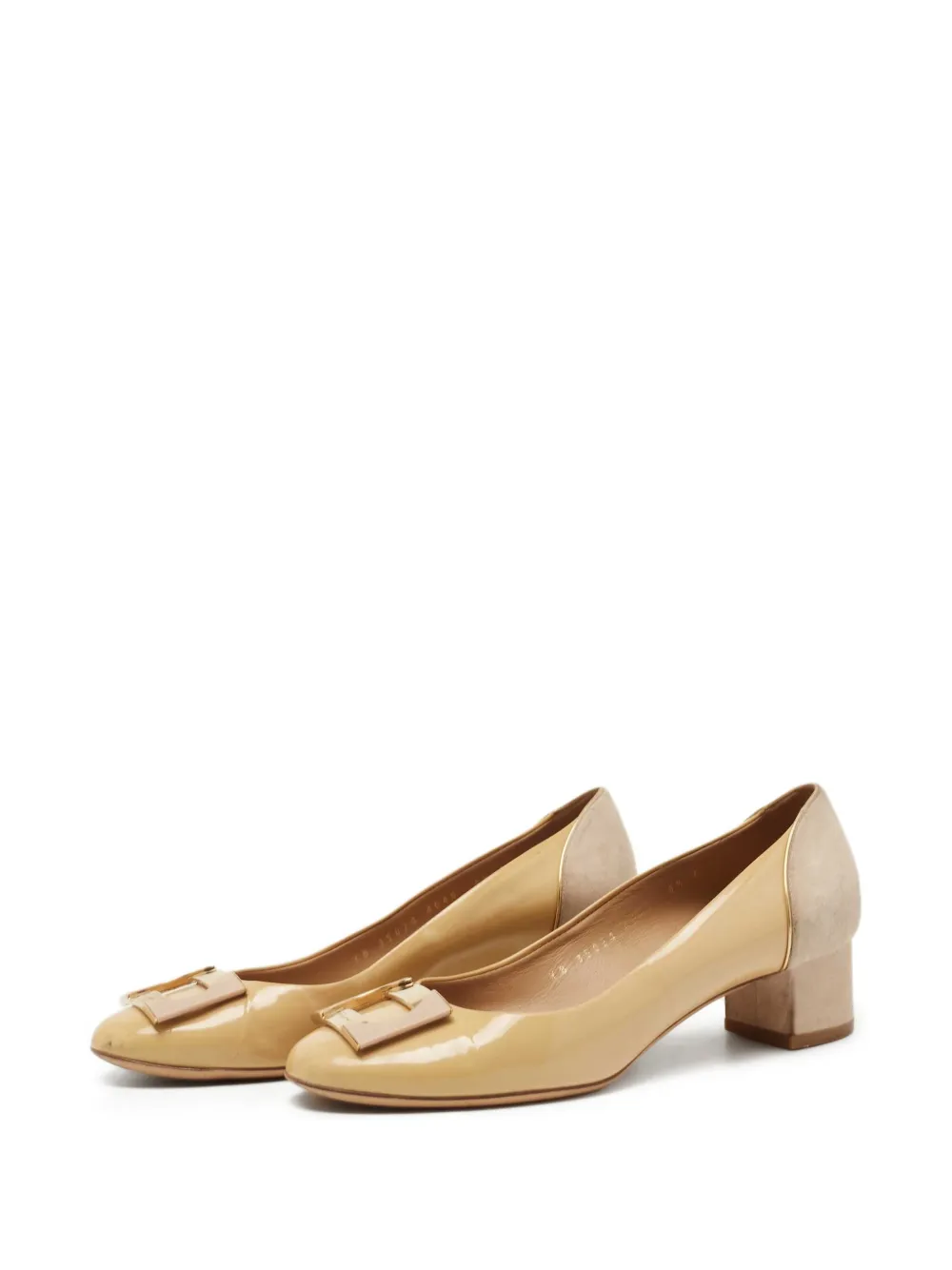 Ferragamo Pre-Owned 40mm patent-leather block-heel pumps | Image 2