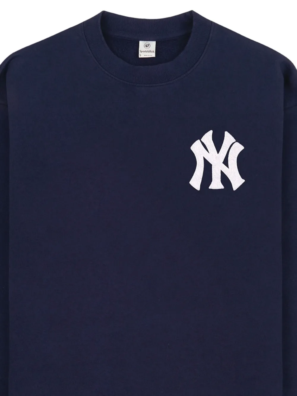 Sporty & Rich Sweater met ronde hals en geborduurd logo - Blauw