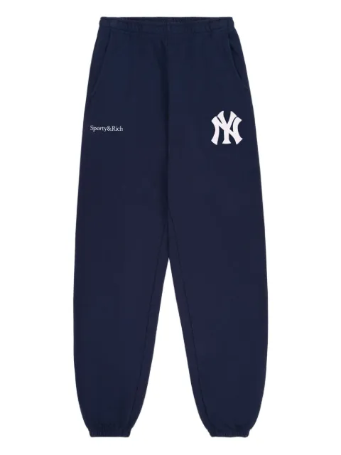 Sporty & Rich logo-embroidered track pants