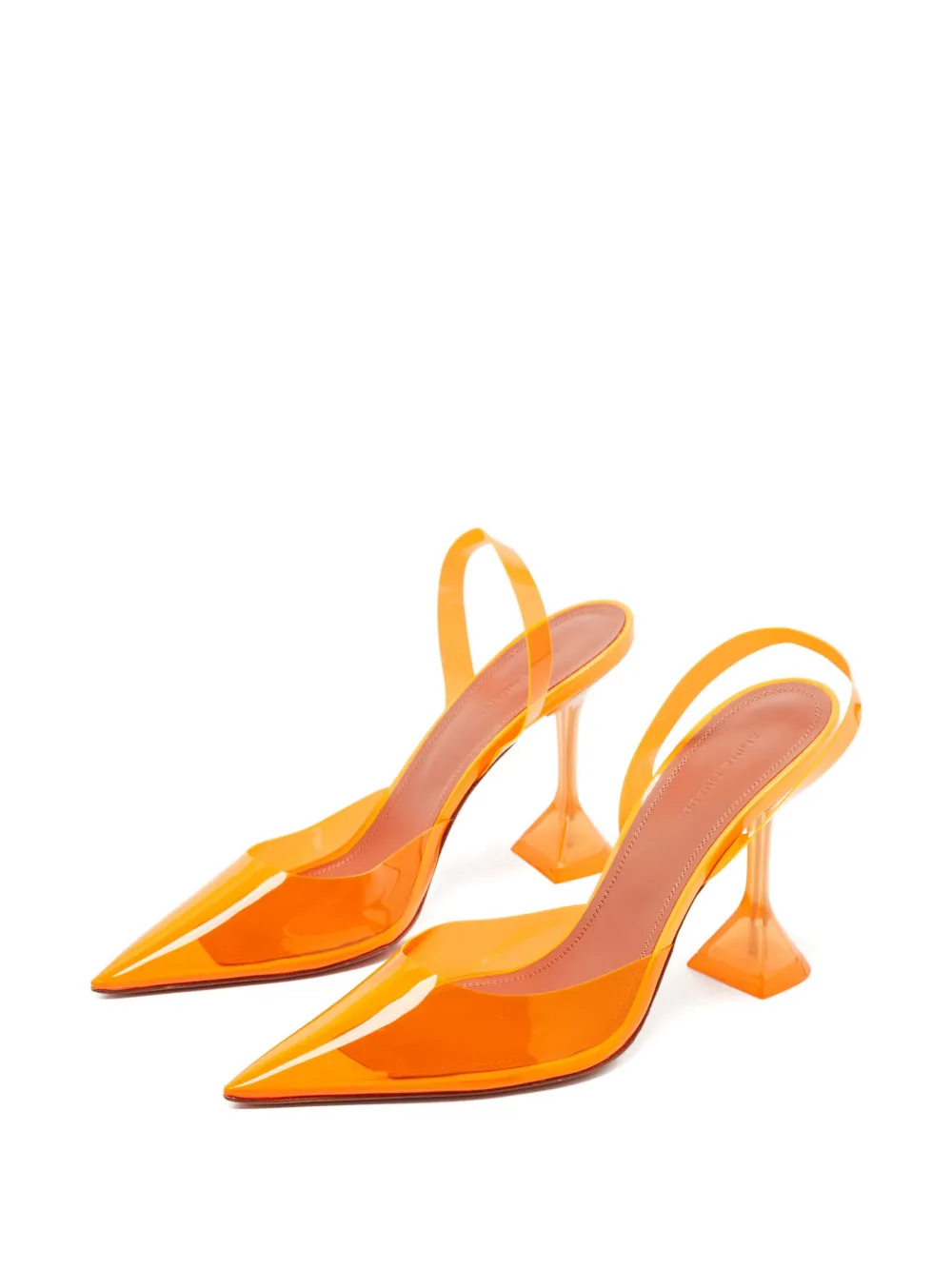 Amina Muaddi 105 mm Holli slingback pumps - Oranje