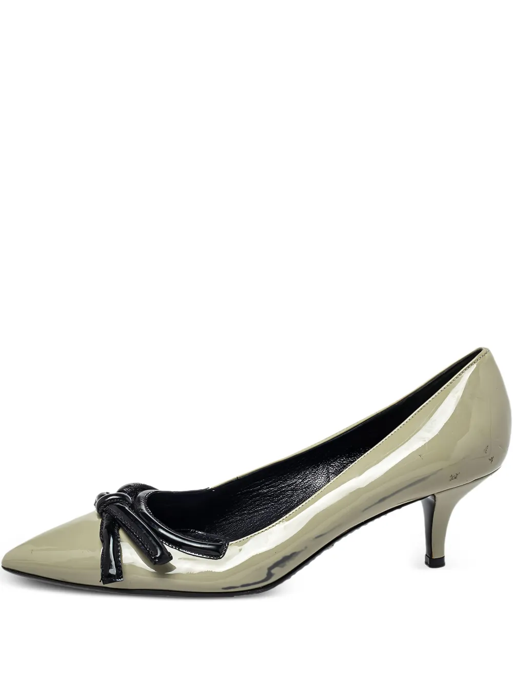 Prada Pre-Owned 65mm bow-detail pumps | Green | Image 1