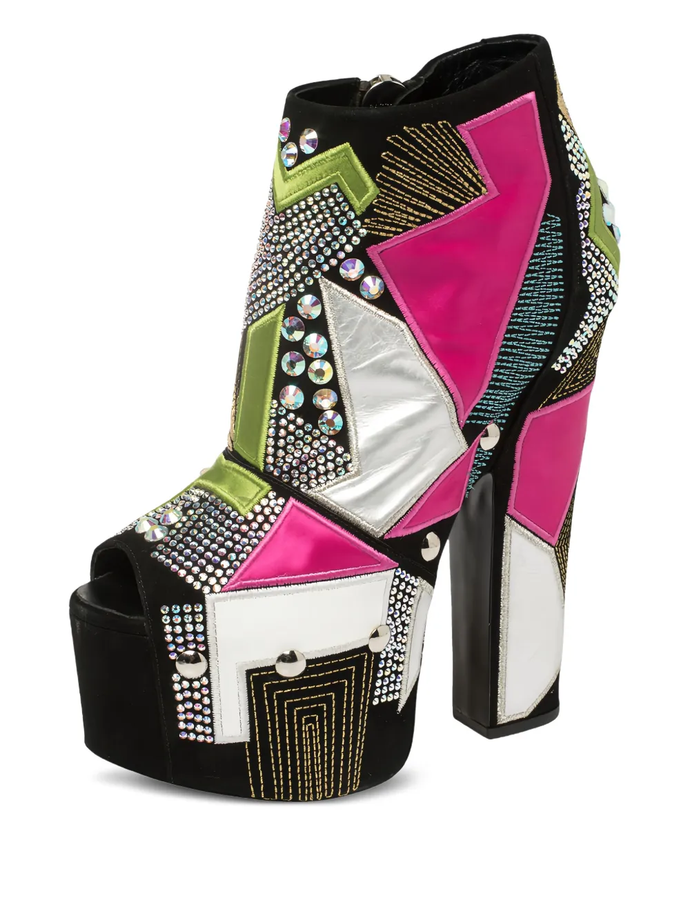 Giuseppe Zanotti Vintage 145 mm laarzen verfraaid met kristallen - Zwart