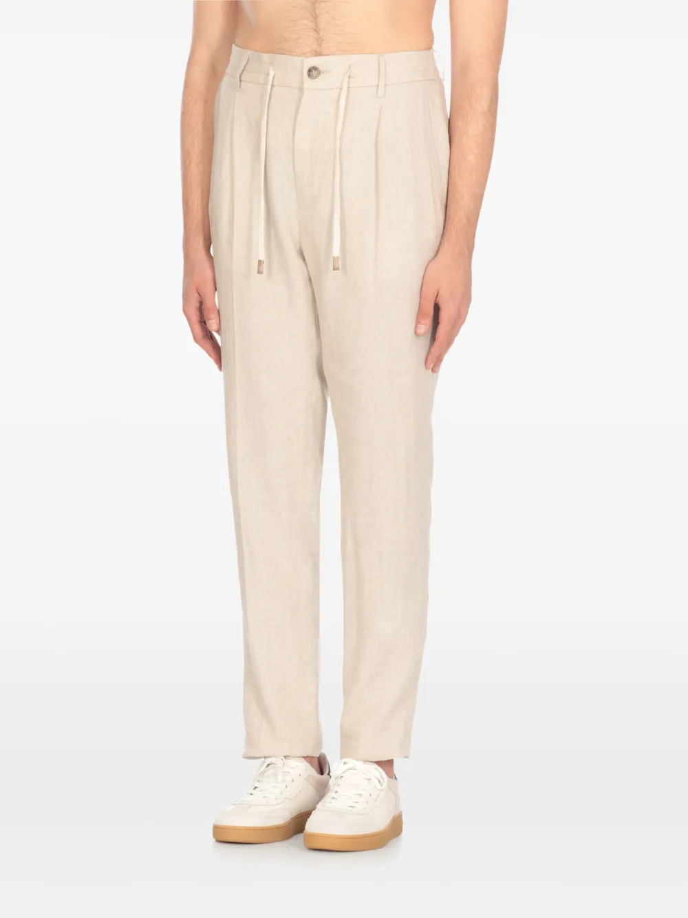 Peserico Broek met geplooid detail - Beige