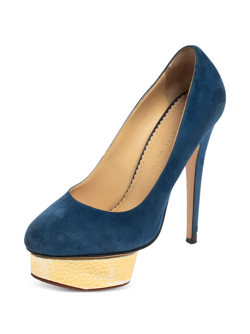 Charlotte Olympia 140mm Dolly suede platform pumps | Image 2