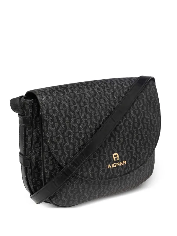 Aigner Vintage pre-owned monogram-pattern Shoulder Bag Black FARFETCH PH