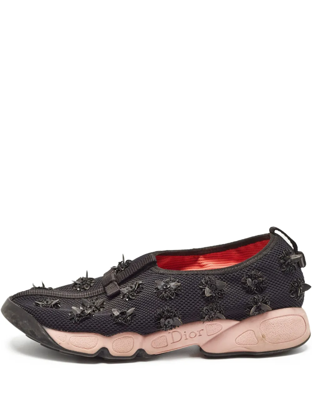 Christian Dior Pre-Owned Fusion フローラル スニーカー - ブラック Christian Dior Pre-Owned Fusion フローラル スニーカー - ブラック