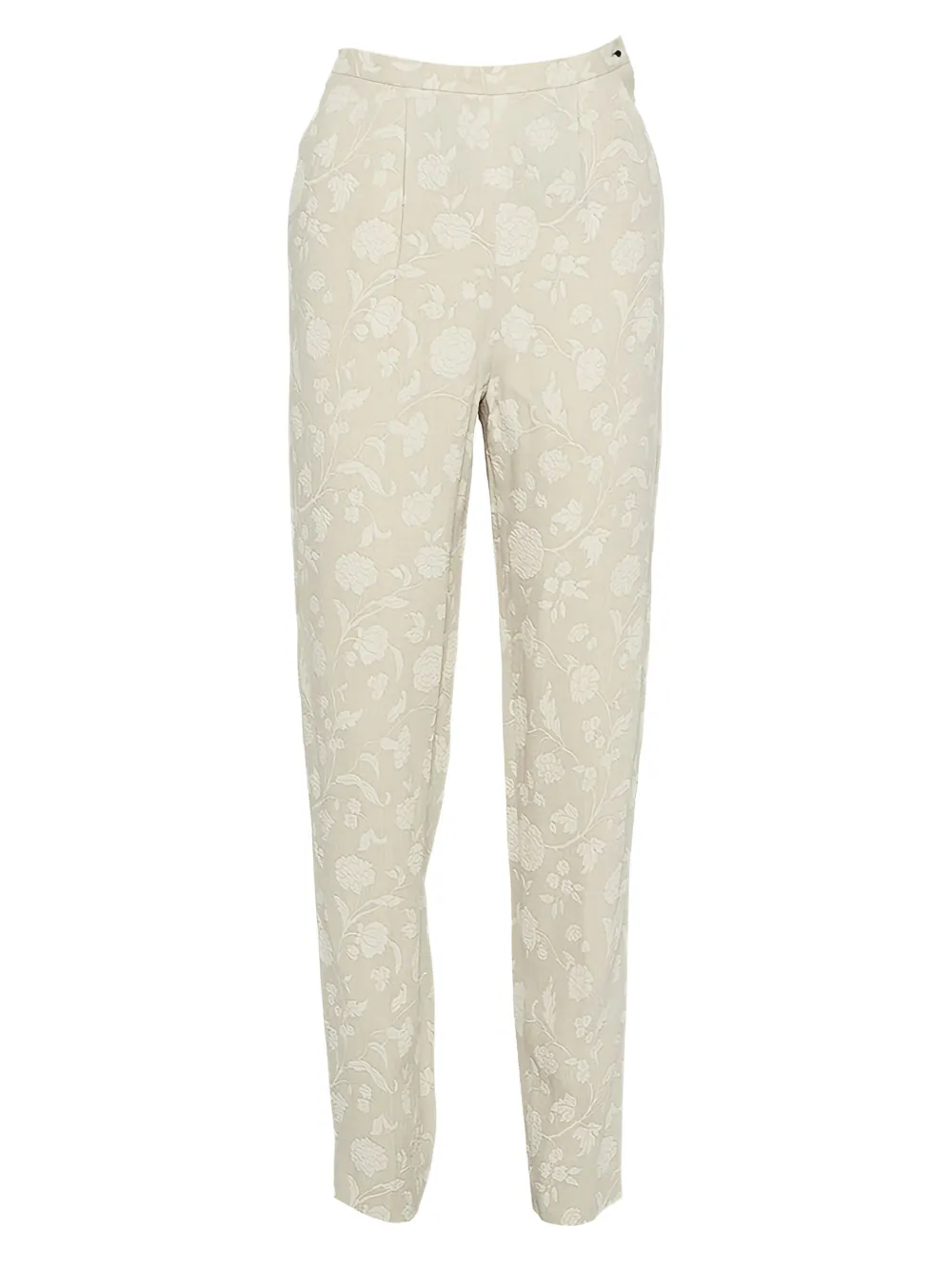 Giorgio Armani Pre-Owned Pantaloni a fiori jacquard - Toni neutri