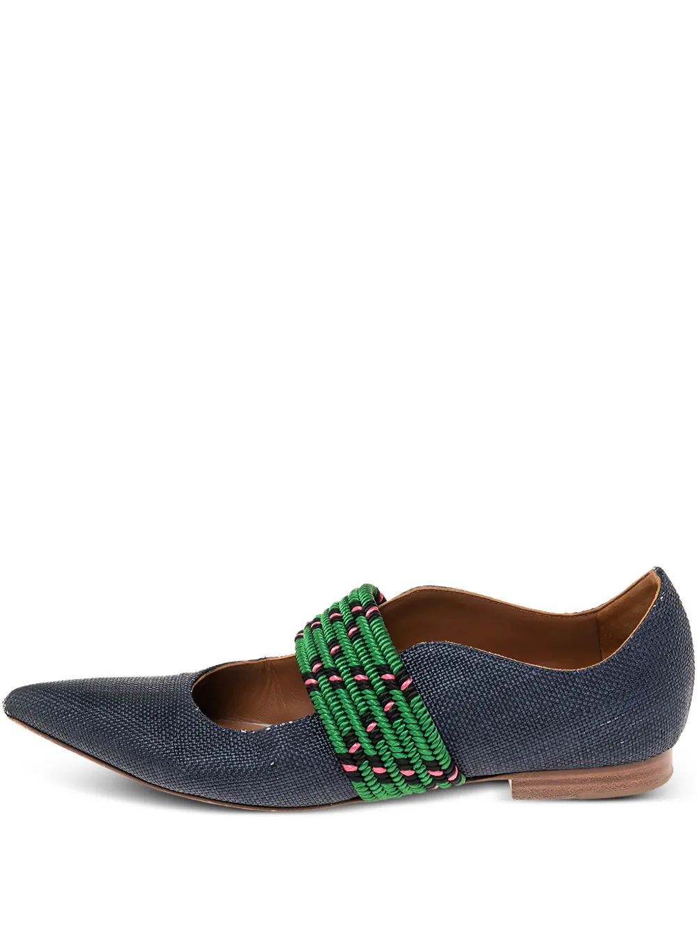 Malone Souliers Pre-owned braided-strap ballet flats | Blue | Image 1