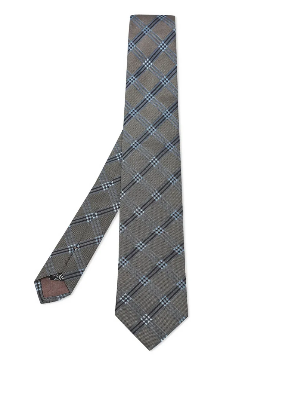 checked silk tie